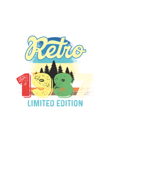 retro évszám, limited edition, 1987-ben születetteknek minta fehér pólón