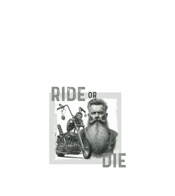RIDE OR DIE CHOPPER minta fehér pólón