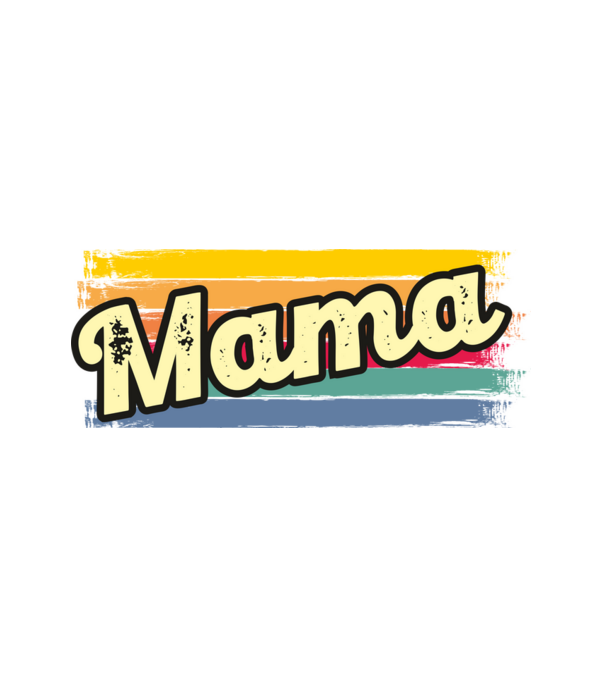 mama retro felirat minta fehér pólón