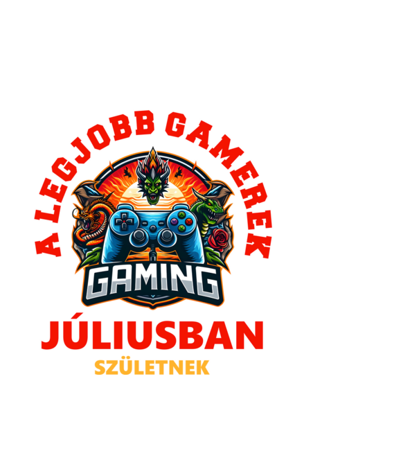 A LEGJOBB GAMEREK JÚLIUSBAN SZÜLETNEK minta fekete pólón