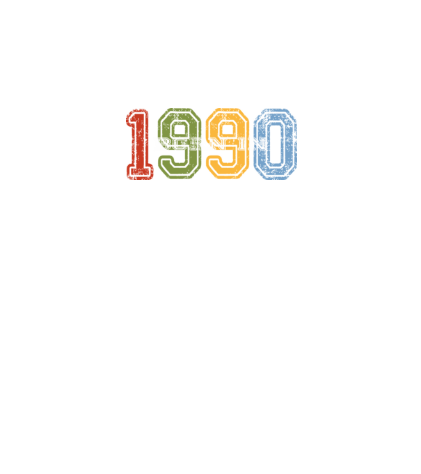 born in 1990 születésnapi felirat minta fekete pólón