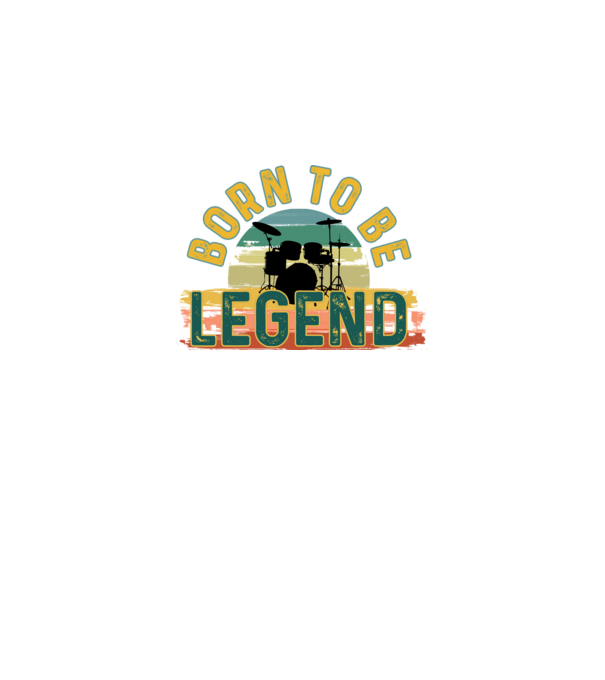 born to be legend , dobos legenda, dobos, legendának született minta fekete pólón