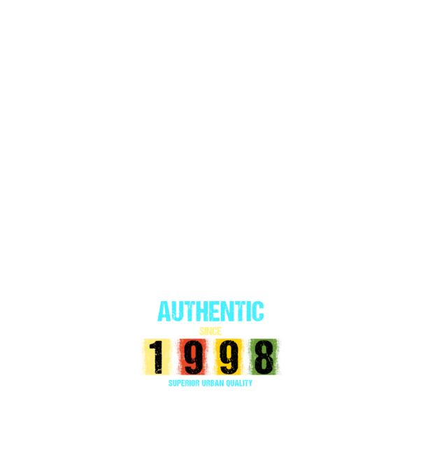 AUTHENTIC SINCE 1994, SUPERIOR URBAN QUALITY, 1998-BAN SZÜLETETT minta fehér pólón