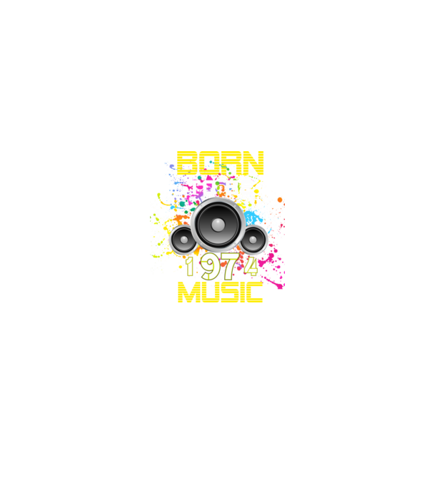 born to be music 1974-ben született minta fekete pólón