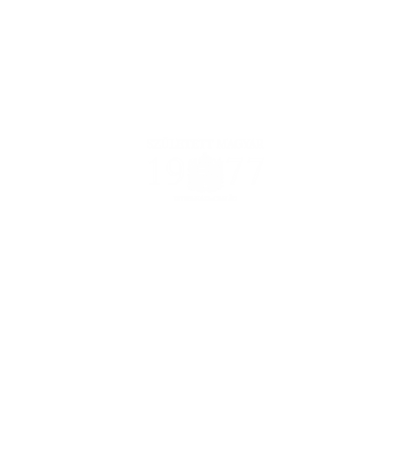 SZÜLETETT MAGYAR, ISTEN HAZA CSALÁD, SZÜLETETT 1977-BEN, MAGYAR CÍMER minta fekete pólón