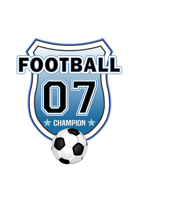 football champion focistás szülinapi embléma 7 éves minta világoskék pólón