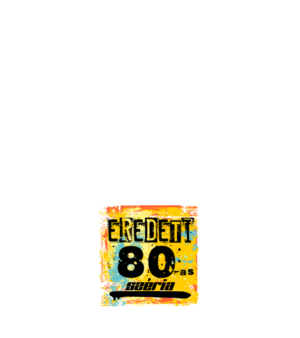 eredeti széria grunge graffiti 80-as. 80 éves minta fehér pólón
