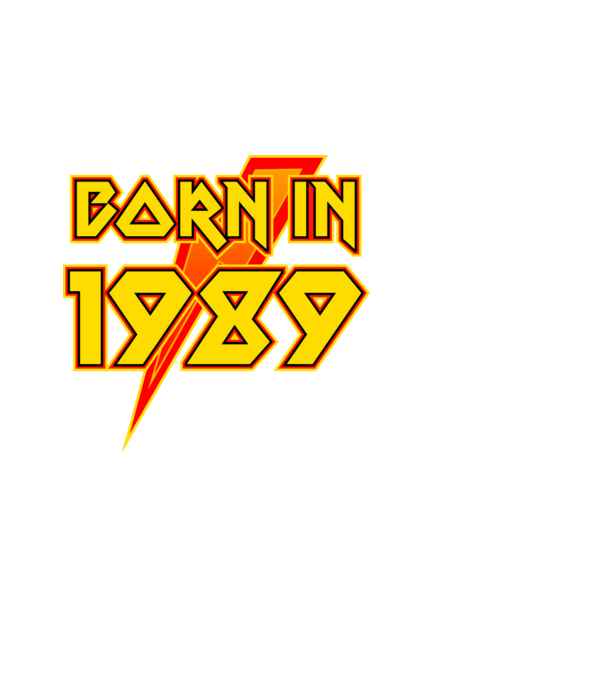 heavy metal born in 1989 minta fekete pólón