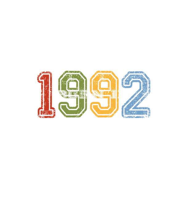born in 1992 születésnapi felirat minta homokszín pólón
