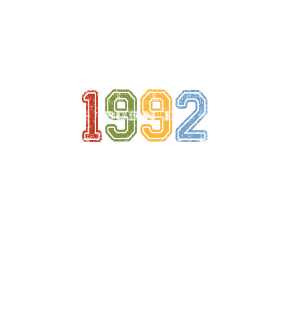 born in 1992 születésnapi felirat minta fekete pólón
