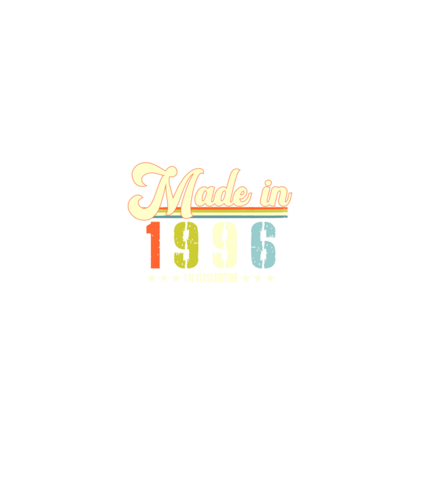 made in 1996, 1st class edition, születésnap, 1996-ban készült minta farmerkék pólón