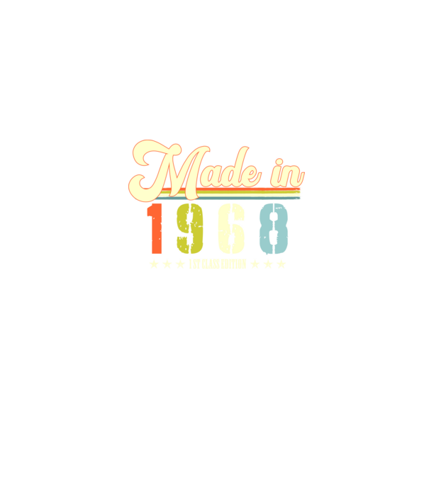 made in 1968, 1st class edition, születésnap, 1968-ban készült minta farmerkék pólón