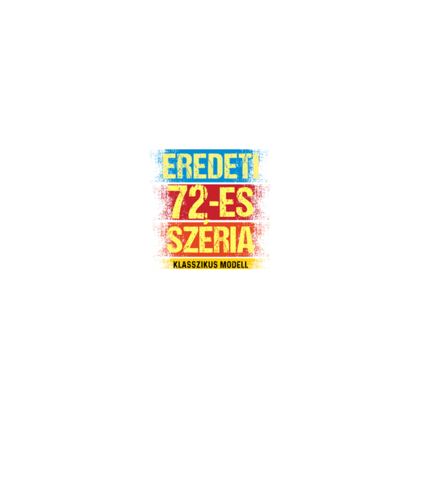 EREDEDI 72-ES SZÉRIA KLASSZKUS MODELL, RETRO SZÜLETÉSNAP minta farmerkék pólón