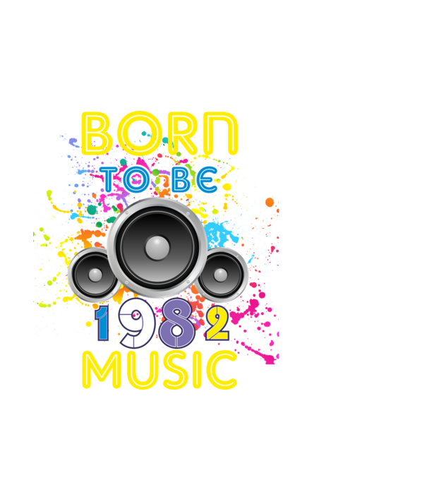 born to be music születésnapi DJ ,1982-ben született minta fekete pólón