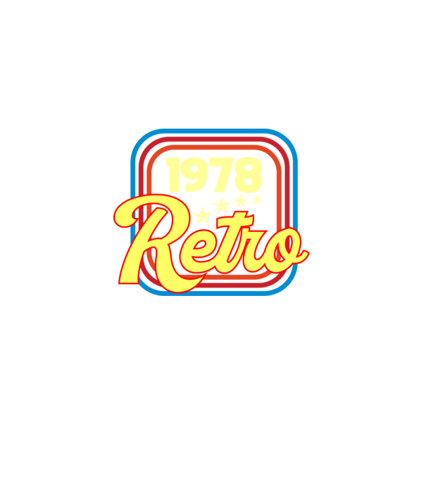 retro születésnapi felirat dátummal 1978 minta fekete pólón