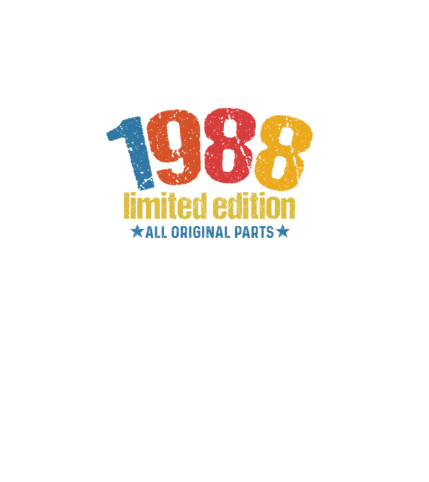 1988 limited edition ,all original parts, retro születésnapi évszám minta sötétkék pólón