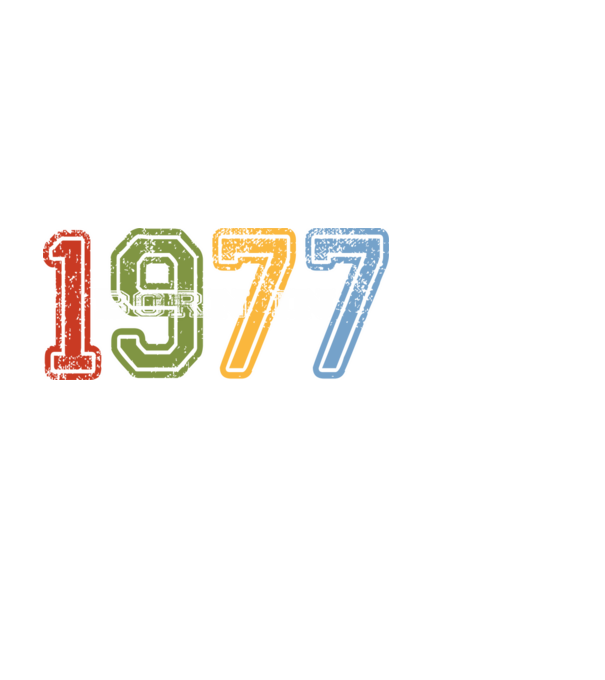 born in 1977 születésnapi felirat minta fekete pólón
