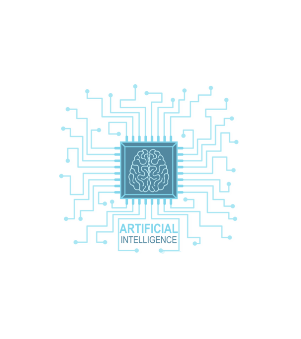 AI mesterséges intelligencia minta fehér pólón