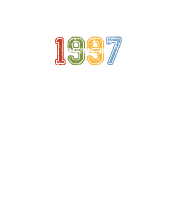 born in 1997 születésnapi felirat minta fekete pólón