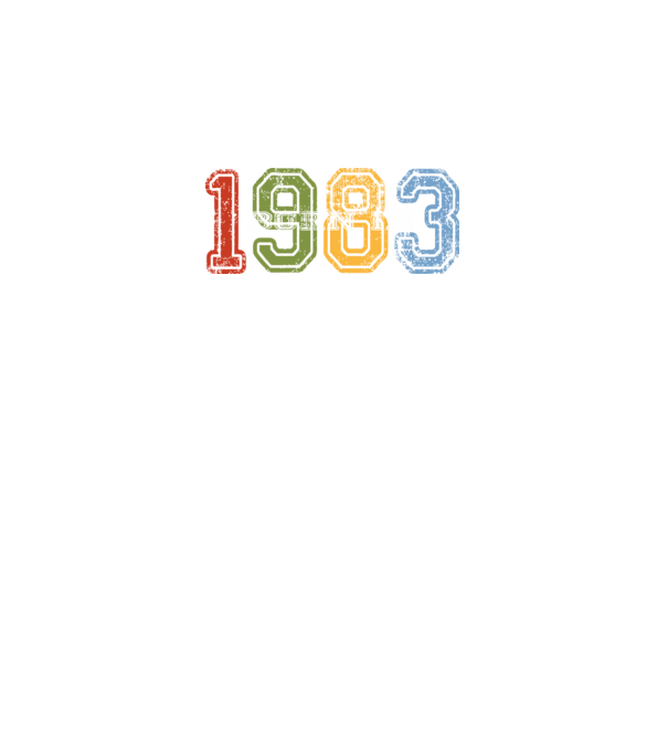 born in 1983 születésnapi felirat minta fekete pólón