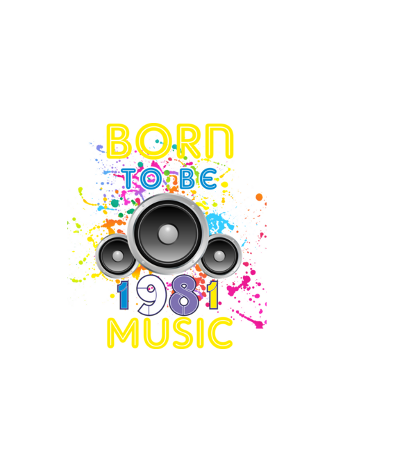 born to be music születésnapi DJ ,1981-ben született minta fekete pólón