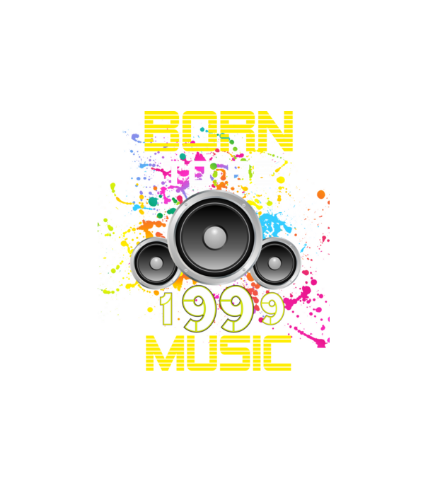 born to be music 1999-ben született, zenés születésnapi minta minta homokszín pólón