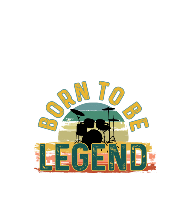 born to be legend , dobos legenda, dobos, legendának született minta fekete pólón