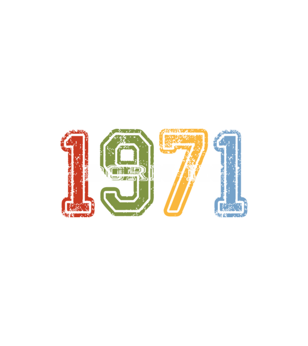 born in 1971 születésnapi felirat minta homokszín pólón