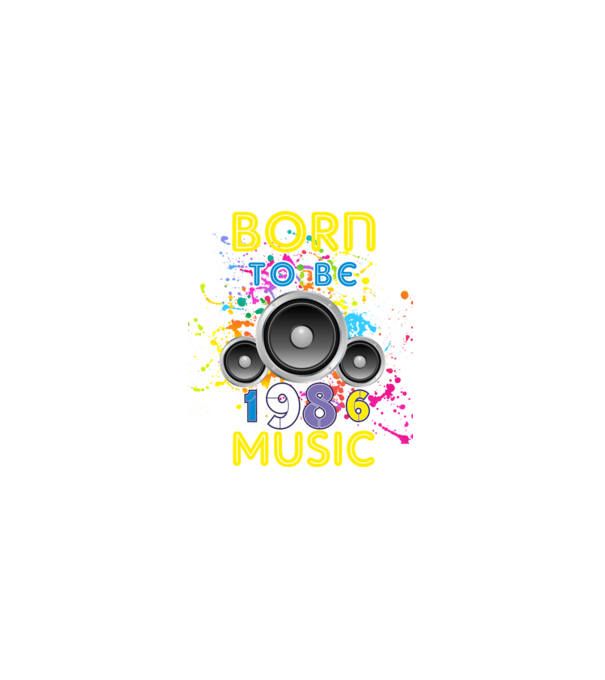 born to be music születésnapi DJ ,1986-ban született minta fekete pólón