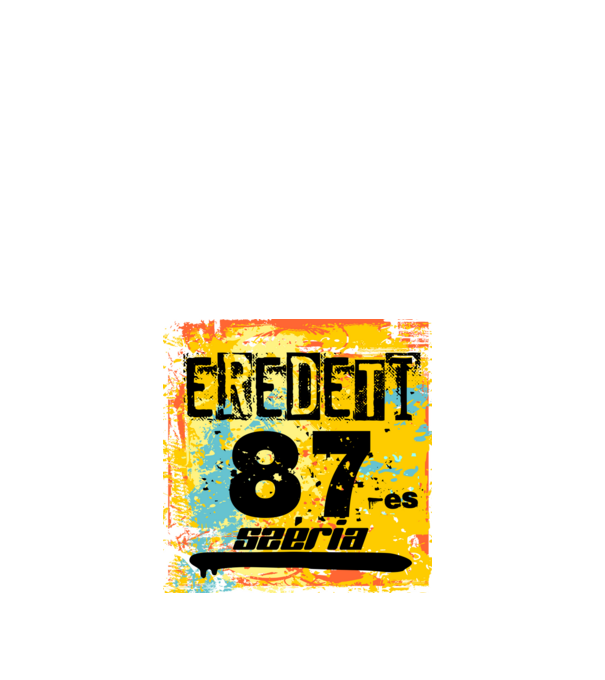 eredeti széria grunge graffiti 87-es, 1987 minta fehér pólón