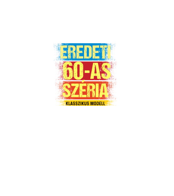 EREDEDI 60-AS SZÉRIA KLASSZKUS MODELL, RETRO SZÜLETÉSNAP minta fekete pólón