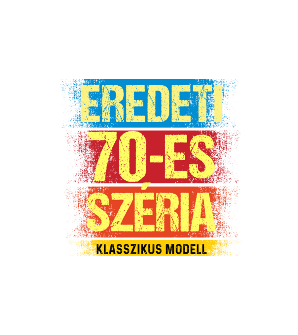 EREDEDI 70-ES SZÉRIA KLASSZKUS MODELL, RETRO SZÜLETÉSNAP minta homokszín pólón