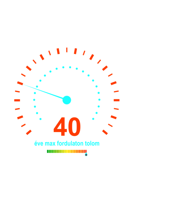 40 éve max fordulaton tolom, sebességmérő minta fekete pólón