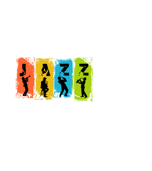 jazz, szaxofon,trombita,hangszerek,zene minta fekete pólón