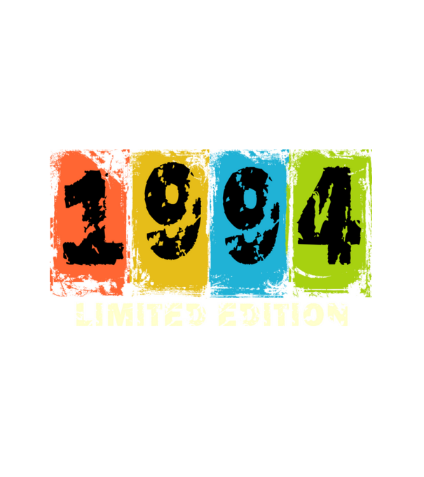 grunge évszám, limited edition felirattal, születésnapi dátum, 1994 minta fehér pólón