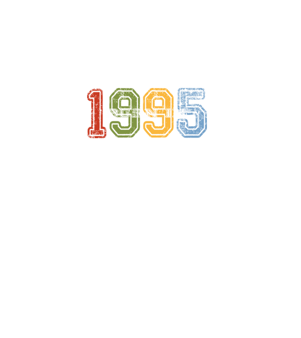 born in 1995 születésnapi felirat minta fekete pólón