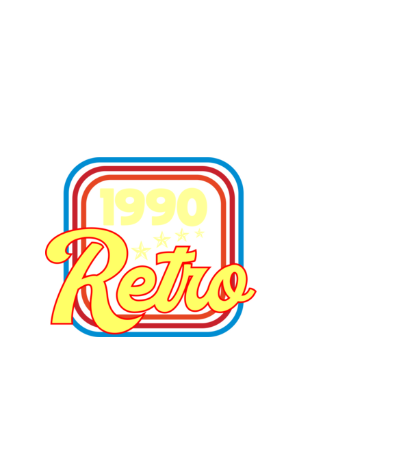 retro születésnapi felirat dátummal 1990 minta fekete pólón