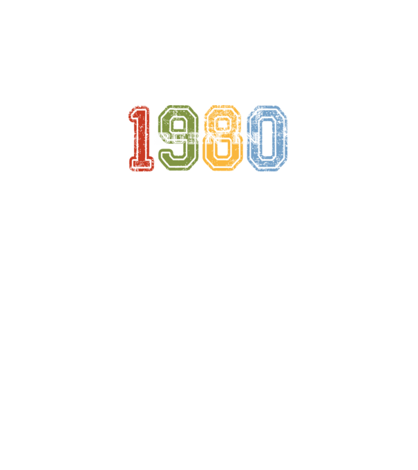 born in 1980 születésnapi felirat minta fekete pólón