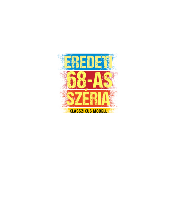 EREDEDI 68-AS SZÉRIA KLASSZKUS MODELL, RETRO SZÜLETÉSNAP minta királykék pólón