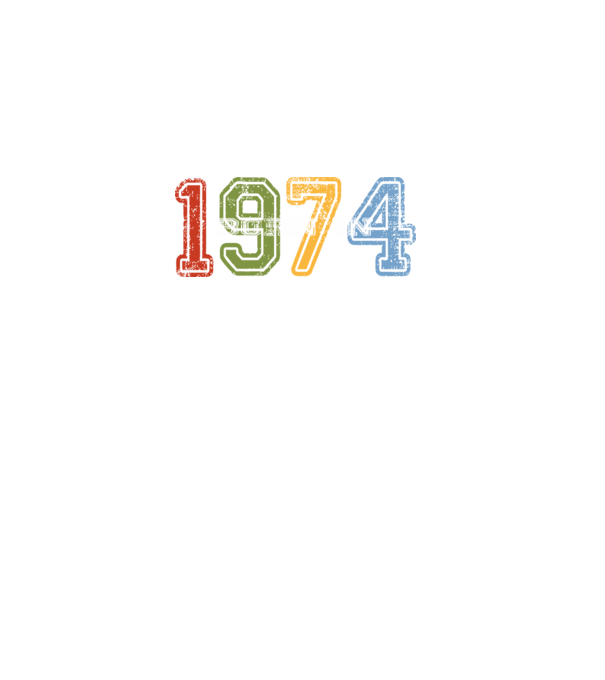 born in 1974 születésnapi felirat minta fekete pólón