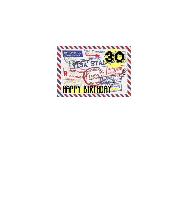 postcard, happy birthday,születésnapi képeslap,boldog szülinapot 30 éves minta fekete pólón