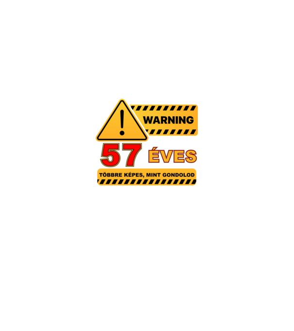 WARNING, 57 ÉVES TÖBBRE KÉPES, MIT GONDOLOD minta királykék pólón