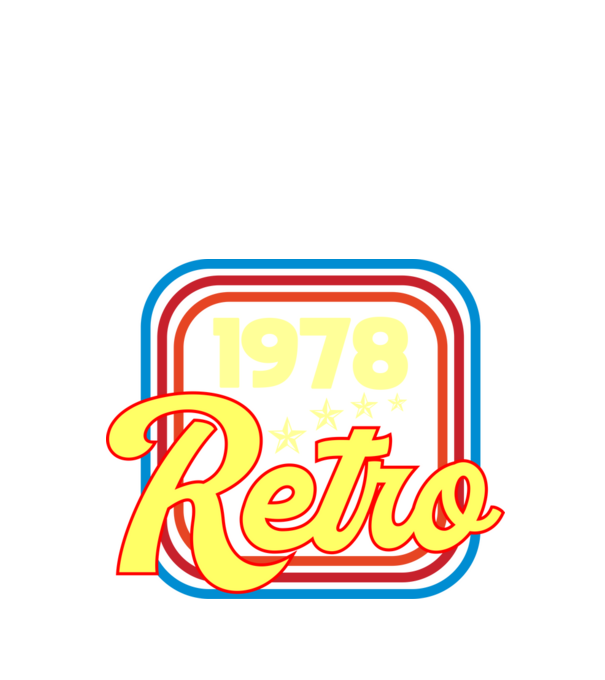 retro születésnapi felirat dátummal 1978 minta fekete pólón