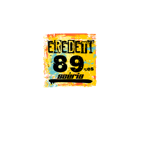 eredeti széria grunge graffiti 89-es, 1989 minta fekete pólón