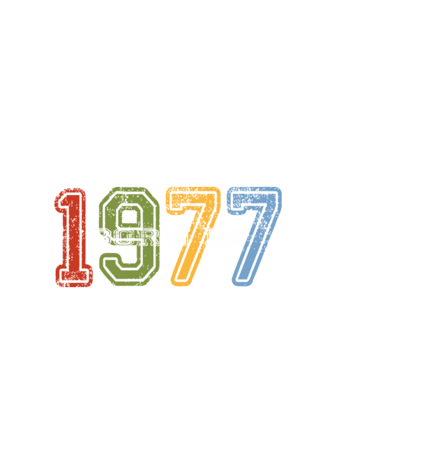 born in 1977 születésnapi felirat minta fekete pólón