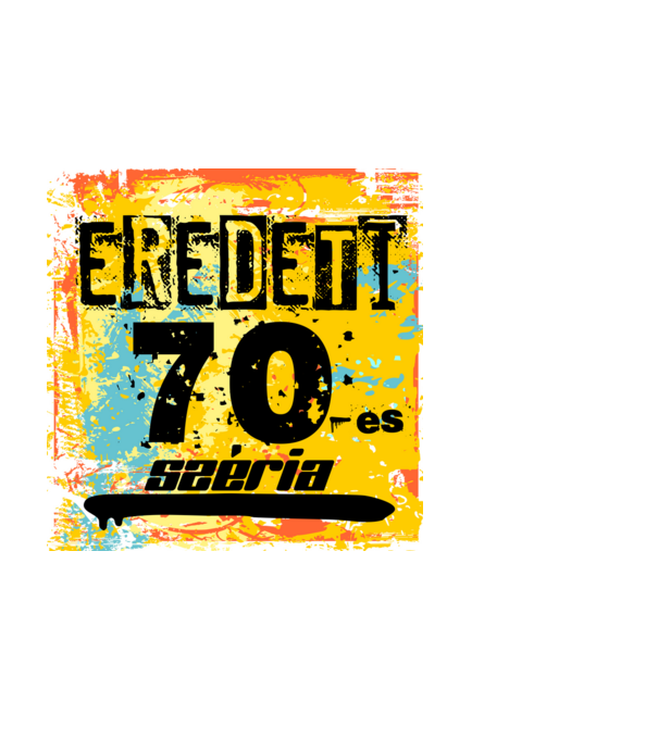 eredeti széria grunge graffiti 70-es. 70 éves minta fekete pólón
