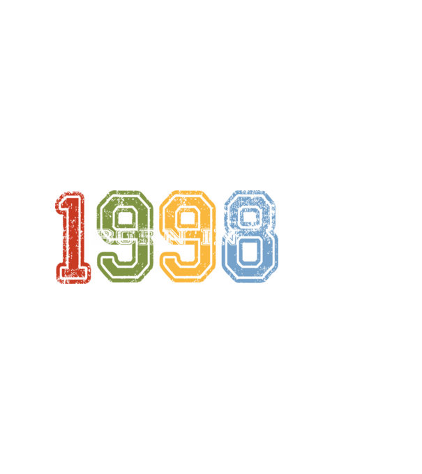 born in 1998 születésnapi felirat minta fekete pólón