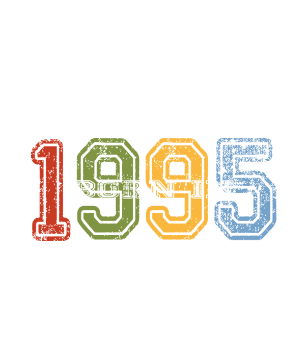 born in 1995 születésnapi felirat minta fehér pólón
