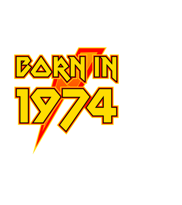 heavy metal born in 1974 minta fekete pólón
