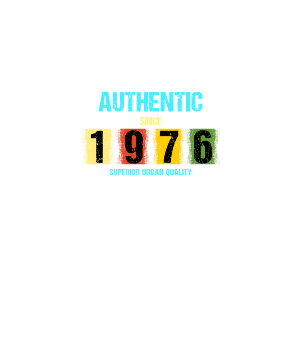 AUTHENTIC SINCE 1976, SUPERIOR URBAN QUALITY, 1976-BAN SZÜLETETT minta szürke pólón